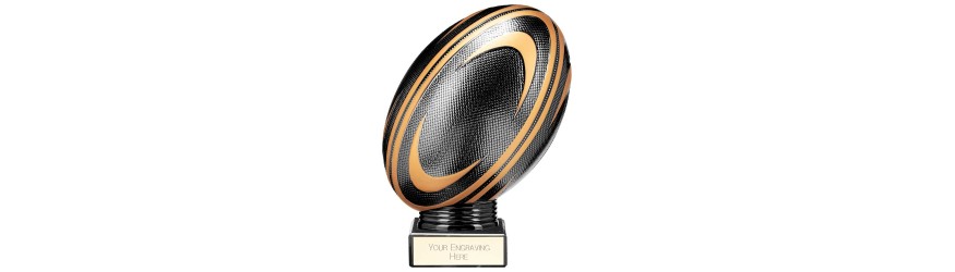 BLACK VIPER LEGEND RUGBY AWARD - 5 SIZES - 14.5CM TO 22CM BLACK VIPER LEGEND RUGBY AWARD - 5 SIZES - 14.5CM TO 22CM